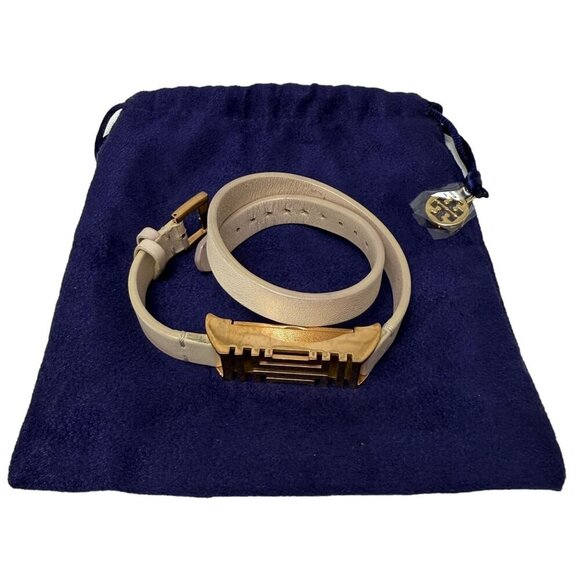 Tory Burch x Fitbit Flex Leather Bracelet Pink Goldtone - Picture 3 of 11